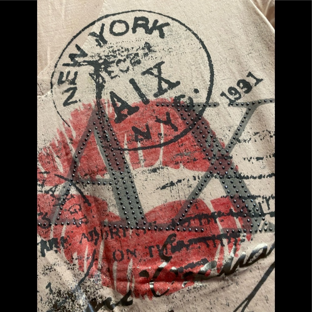 Y2K Vintage Armani Exchange Women’s Tee Sz L